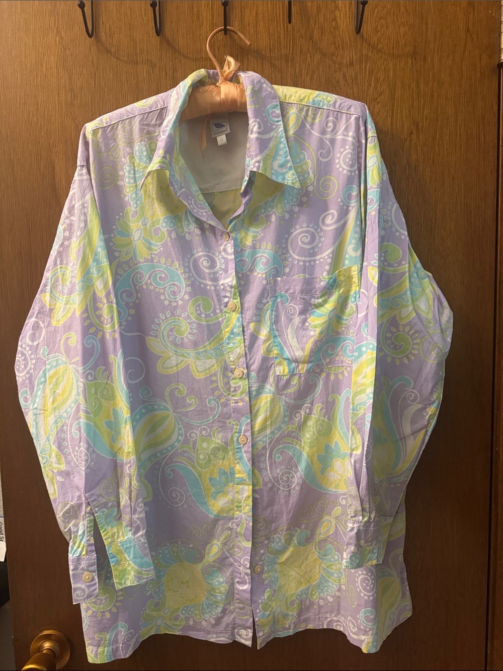 Onia Pastel Paisley Button-Down Shirt - Lavender, Mint & Pale Yellow